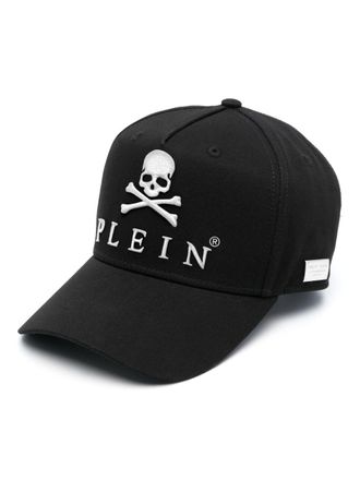 Philipp Plein Cappello da baseball Skull&Bones - Nero