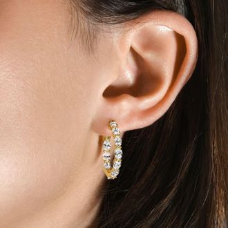 Pompeii3 10 - 23Ct Heart Shape Diamond Tennis Bracelet 14k Gold 7 Lab Grown