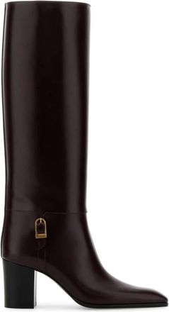 Saint Laurent Julia 70 Boot - Dames - Schoenen - Rood - Maat: 39 EU Leer
