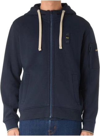 Blauer Hoodies & sweatvesten, Heren, Blauw, L, Katoen, Blauwe Cardinton hoodie