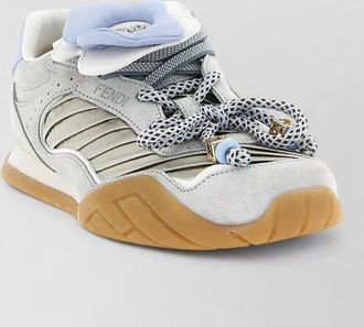 Fendi wave pulse sneakers mesh suede sole