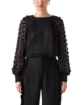 L.k. Bennett Lk Bennett Gisella Woven Top