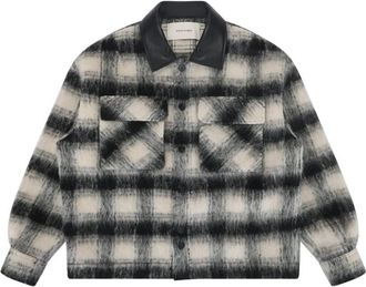 Entire studios Giacca Shirt Fjord - Heren - Zomerjassen - Zwart - M - Wol - Jassen