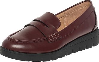 Comfort Plus Womens Kiley Classic Loafer by Payless, Dark Cherry, 2.5 UK
