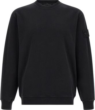 Stone Island Black Crew Neck Sweatshirt