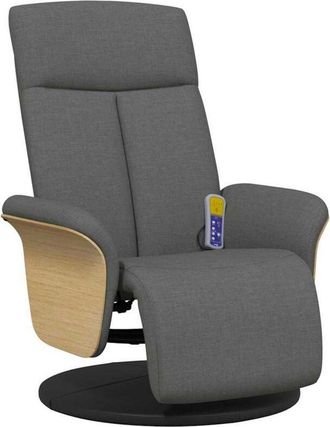 vidaXL Silla De Masajes Reclinable Gris Oscuro 79 X 87 X 104,5 Cm Tela Vidaxl