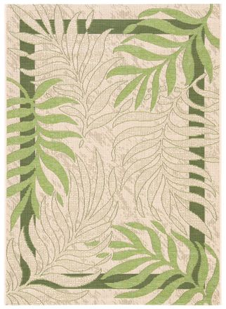 Safavieh Alfombra contempor&aacute;neo de polipropileno beige/verde, 122 x 170 cm