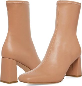 Steve Madden Harli Boots Womens Blush Square Toe Block Heel Booties Lion920