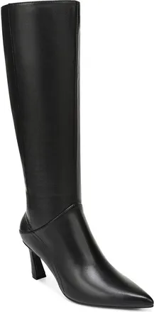 Naturalizer Edina Pointed Toe Knee High Boot in Black Wc Leather at Nordstrom, Size 7.5