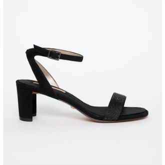 Pelle Moda Womens Moira Jewel Strap Heels In Black