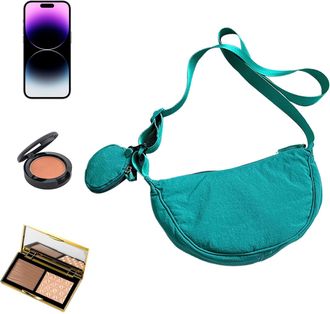 Generic Small Nylon Crescent Bag, Stylish Sling Shoulder Casual for Women Men, Adjustable Nylon Crescent Purses Bag for Multi-Function Use to Work Dates Trave