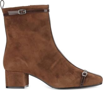 Carel 40mm Start suede boots - women - Rubber/Goat Skin/Goat Skin/Calf Leather/Calf Leather - 38.5 - Brown