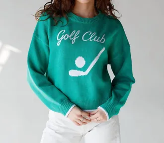 Wishlist Weekend Tee Time Sweater In Green