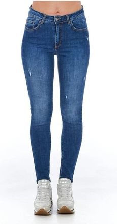 Frankie Morello Moderne Denim Jeans - Stijlvol en Functioneel - Dames - Skinny Jeans - Blauw - W27 - Denim - Jeans