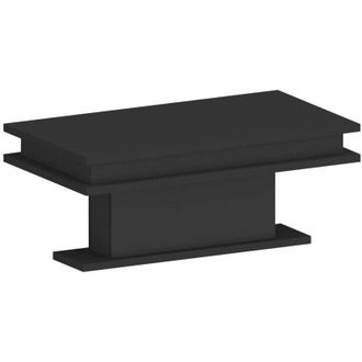 Dmora Tavolino da salotto Iside, Tavolino soggiorno, Mobile portaoggetti basso, Tavolino da caff&egrave;, 100x55h42 cm, Antracite con luce led - Dmora