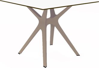 Resol Mesa Cuadrada 90x90 Vela S Resol Madera Pl&aacute;stico Beige Blanco