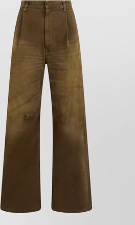 Maison Margiela cotton high-rise flared denim trousers