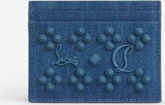 Christian Louboutin Denim Studded Card Holder