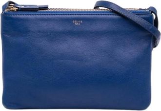 Celine Pre-owned Cross Body Bags, female, Blue, Size: ONE SIZE Pre-owned Leather crossbody-bags