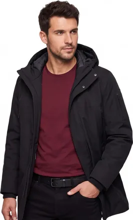 HUGO BOSS BOSS Orange winterjas OW Hexatech Parka Black dubbele borstzakken