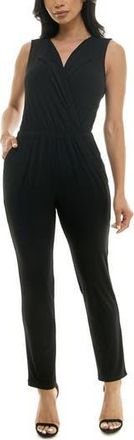 Nina Leonard Sleeveless Jumpsuit in Black at Nordstrom Rack, Size X-Large