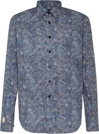 Billionaire Boys Club Milano Shirt - Heren - Casual Overhemden - Blauw - XS - Katoen - Overhemden