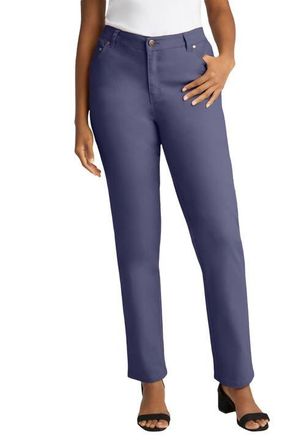 Jessica London True Fit Stretch Denim Straight Leg Jean in Deep Dusk at Nordstrom, Size 30