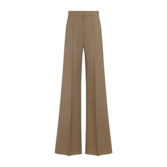 Max Mara Rechtonbesneden Broek In Licht Wol
