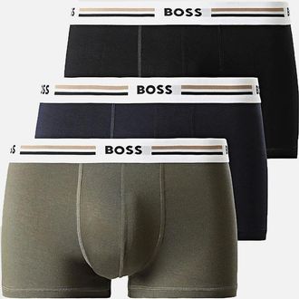 HUGO BOSS Mens Boss Black 3 Pack Trunk Revive Green/Black/Navy - Multi - Size: 32/38
