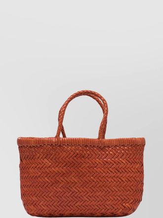 Dragon Diffusion small woven tote bag with dual handles