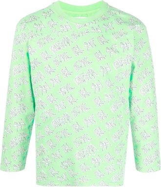 ERL Erl, Mujer, Camisetas, Verde, Talla: XS