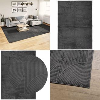 vidaXL Tappeto IZA a Pelo Corto Aspetto Scandinavo antracite 240x340cm - Tappeto morbido - Tappeto antiscivolo