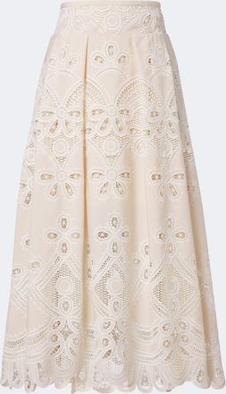 Elie Saab Embroidered maxi skirt