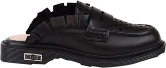Cult Loafers - Dames - Slip ons - Zwart - 40 EU - Leer - Schoenen