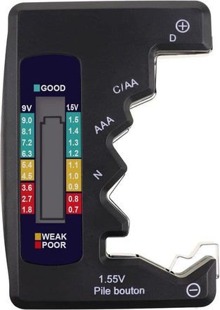 OEM Comprobador De Bater&iacute;as C Aa Aaa Dn 9v 1.5v, Pilas De Bot&oacute;n, Pantalla Lcd Con Gr&aacute;fico De Barras Transparente, Tama&ntilde;o De Bolsillo