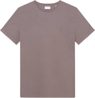 Les Deux Mens Norregaard Contrast Short Sleeve T-Shirt In Cub Melange