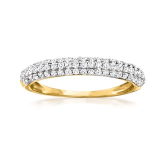 Ross-Simons Pave Diamond Ring in 14kt Yellow Gold