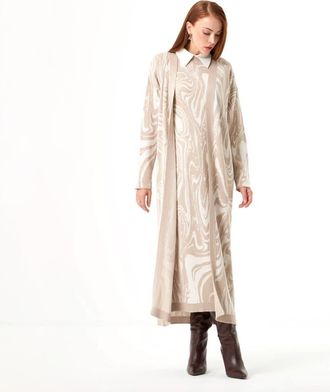 Mizalle Cardigan in Beige at Nordstrom, Size X-Large