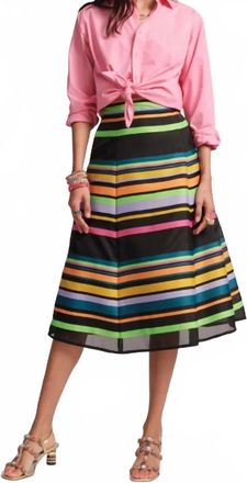 Frances Valentine Mercer Striped Skirt In Multi