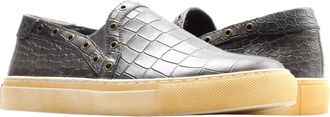 Chocolat Blu Womens Chocolat Blu Neve Grey Snake Print Leather Slip-On Sneaker