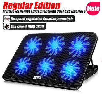 OEM Soporte De Refrigeraci&oacute;n Usb Ajustable Para Port&aacute;tiles De 13 A 18 Pulgadas, Con 6 Ventiladores, Para Ordenadores De Juegos