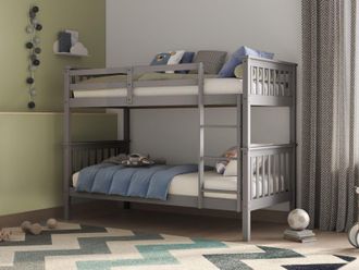 Flair Koop Detachable Bunk Bed in Grey | Size: Single
