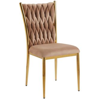 Regalos Miguel Sillas Comedor - Silla Wiwen Golden Terciopelo - Champ&aacute;n
