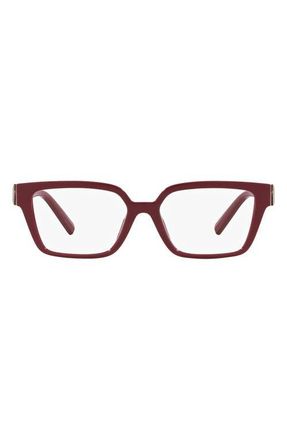 Tiffany & Co. 53mm Rectangular Optical Glasses in Dark Red at Nordstrom