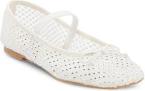 Dolce Vita Ginata Crystal Flat in White Crystal Mesh at Nordstrom Rack, Size 8.5