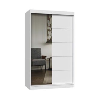 Topeshop Paolo - Armario Con 2 Puertas Correderas - 1 Espejo - Ancho 120 Cm - Vestidor Con 2 Puertas