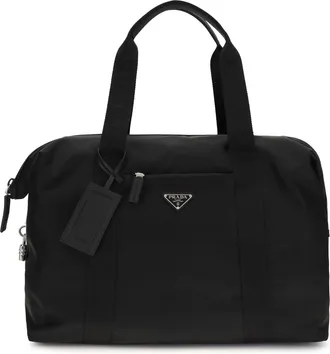 Prada Mens Travel Bag Black Calf Leather (bos Taurus) Luggage & Holdalls