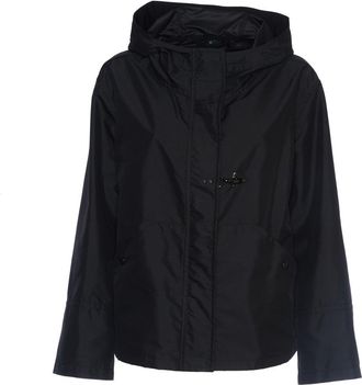 Fay Short Water-Repellent Technical Poplin Parka With Hood