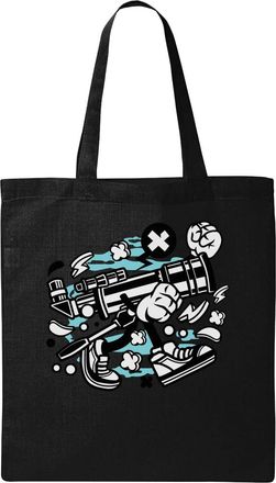 Generic Monocular Lets Look At The Stars Astronomy Natural Ecological Cotton Tote Bag Black