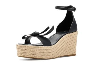 Kate Spade New York Loop Espadrille Wedge Sandals Womens Wedge Shoes Black : 9.5 M, Leather